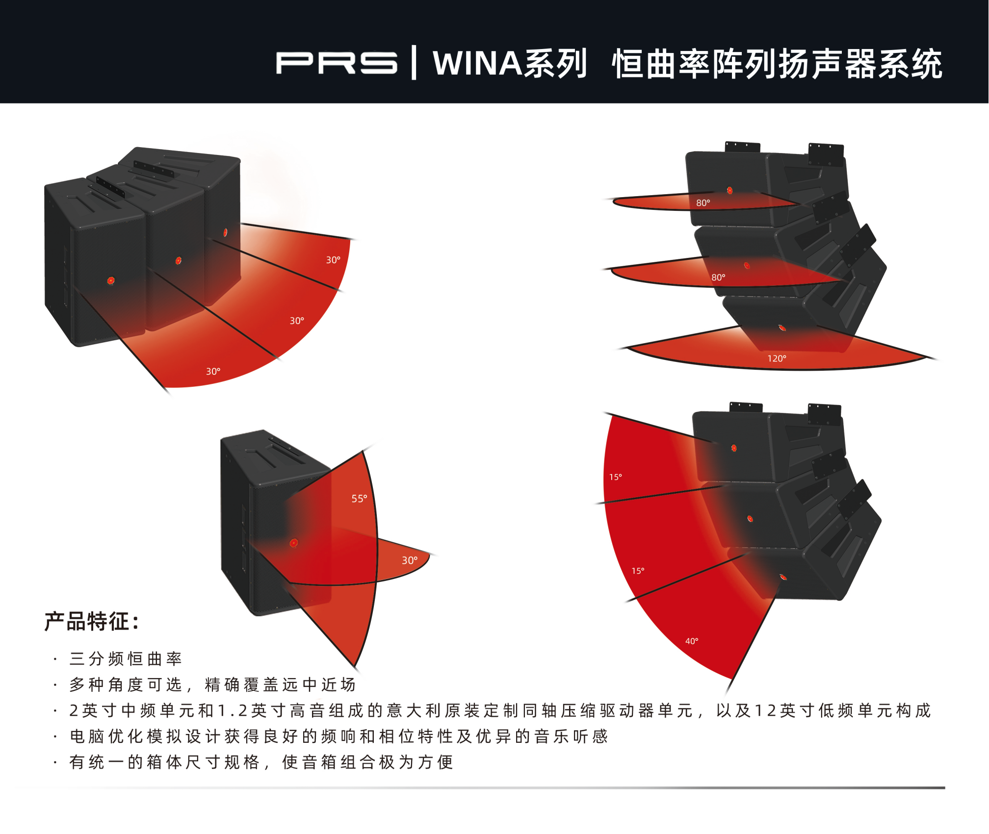 PRS PRS羞羞视频在线播放 WINA系列恒曲率阵列扬声器系统WINA-312H/312W/312N/312I