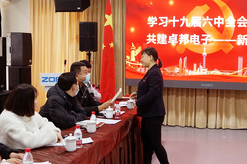 ZOBO羞羞视频APP大全党支部丨开展“学习贯彻党的十九届六中全会精神”主题党日活动